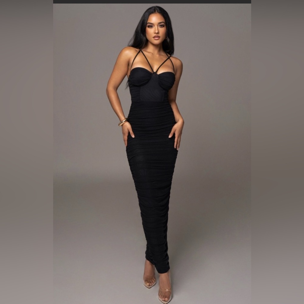 Jlux label black mesh dress size XS